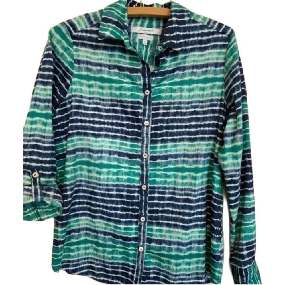 Foxcroft Cotton Wrinkle Free Blouse Size 6